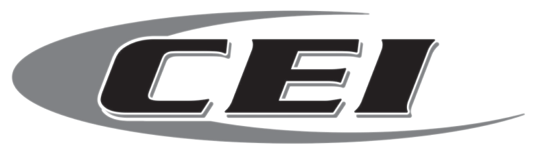 A black CEI logo
