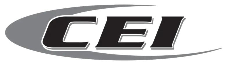 A black CEI logo
